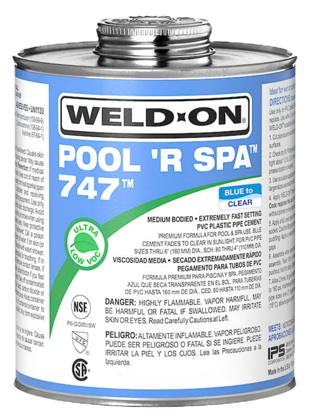 PVC Cement 747 Pool 'R Spa